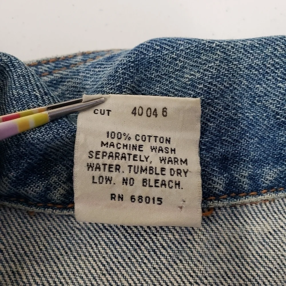 Bongo Womens Cropped Denim Jacket Vintage USA  Size Small - Picture 7 of 7